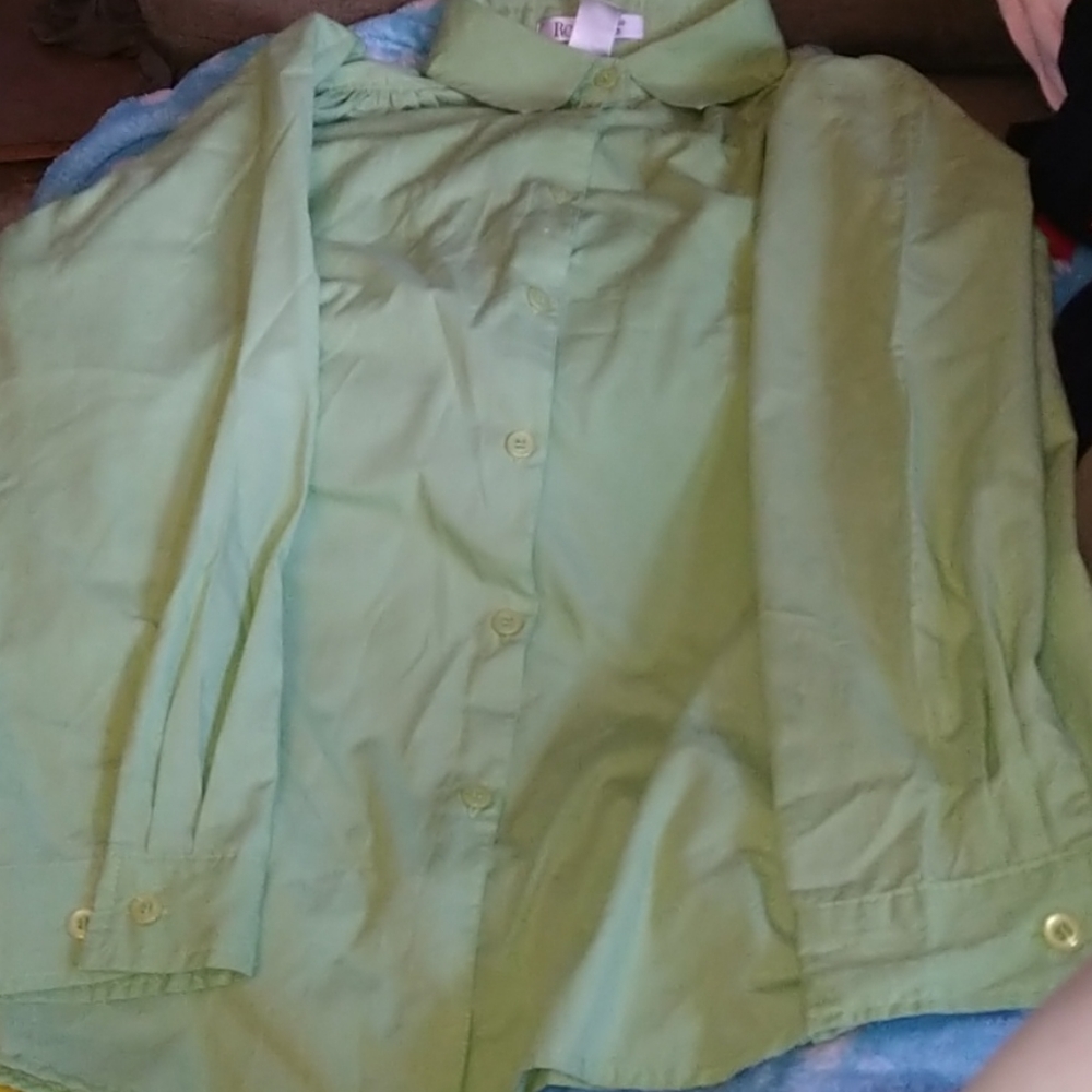 Roaman's Med long sleeve button up blouse